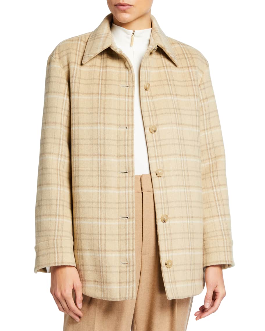 Vince plaid outlet shirt jacket
