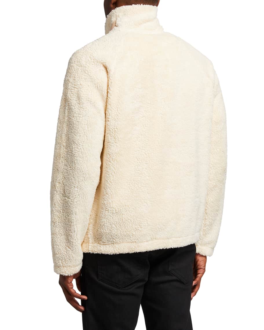 Helmut Lang Men's Sherpa Belted-Collar Pullover Sweater | Neiman Marcus