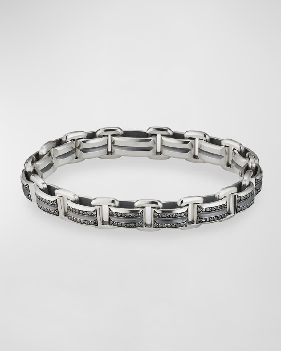 David Yurman Men's Deco Beveled Link Bracelet in Silver, 7.5mm | Neiman ...