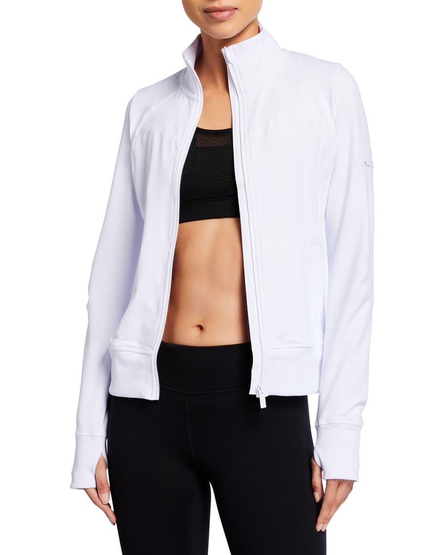 ALO Yoga Contour zip up jacket bright aqua size small