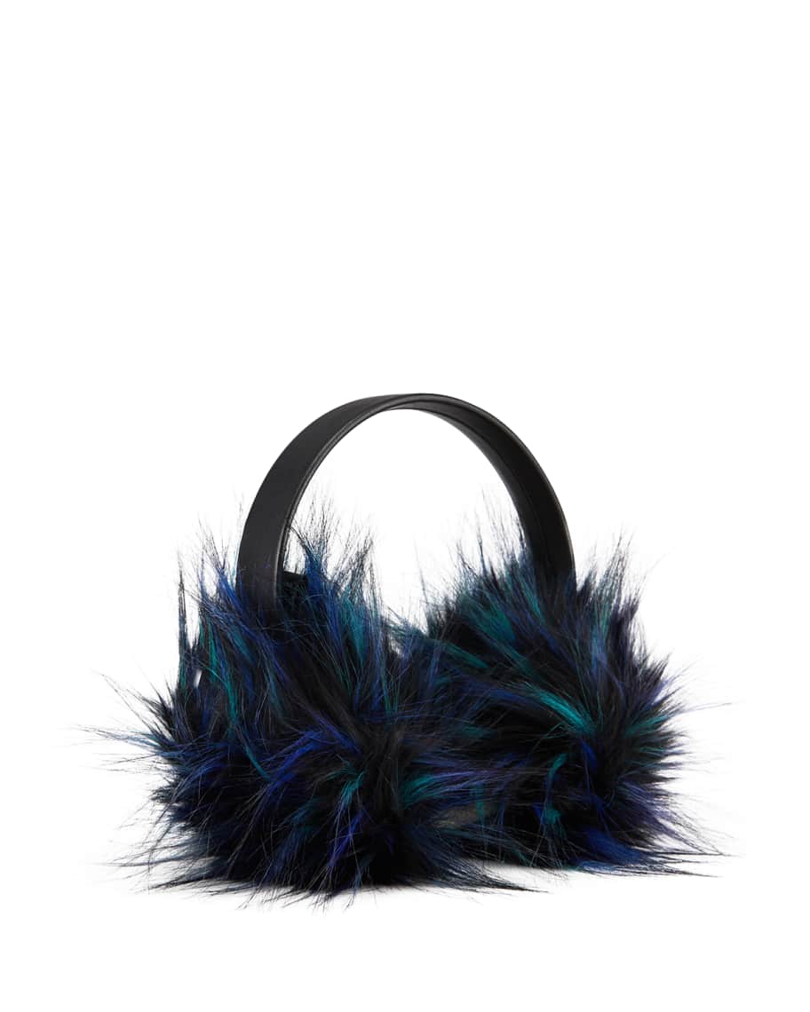 Heurueh Faux Fur & Faux Leather Earmuffs Neiman Marcus