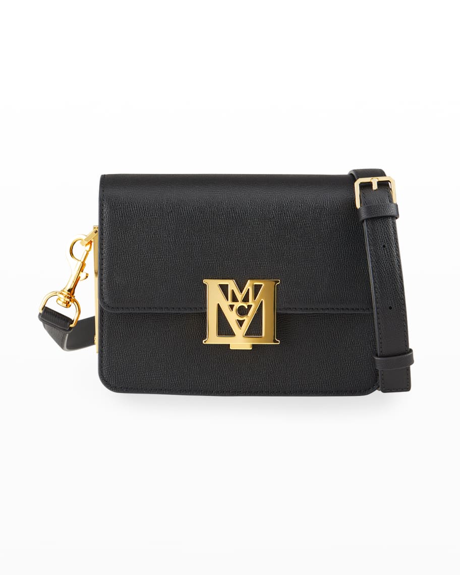 MCM Mena Colorblock Visetos Leather Shoulder Bag Neiman Marcus