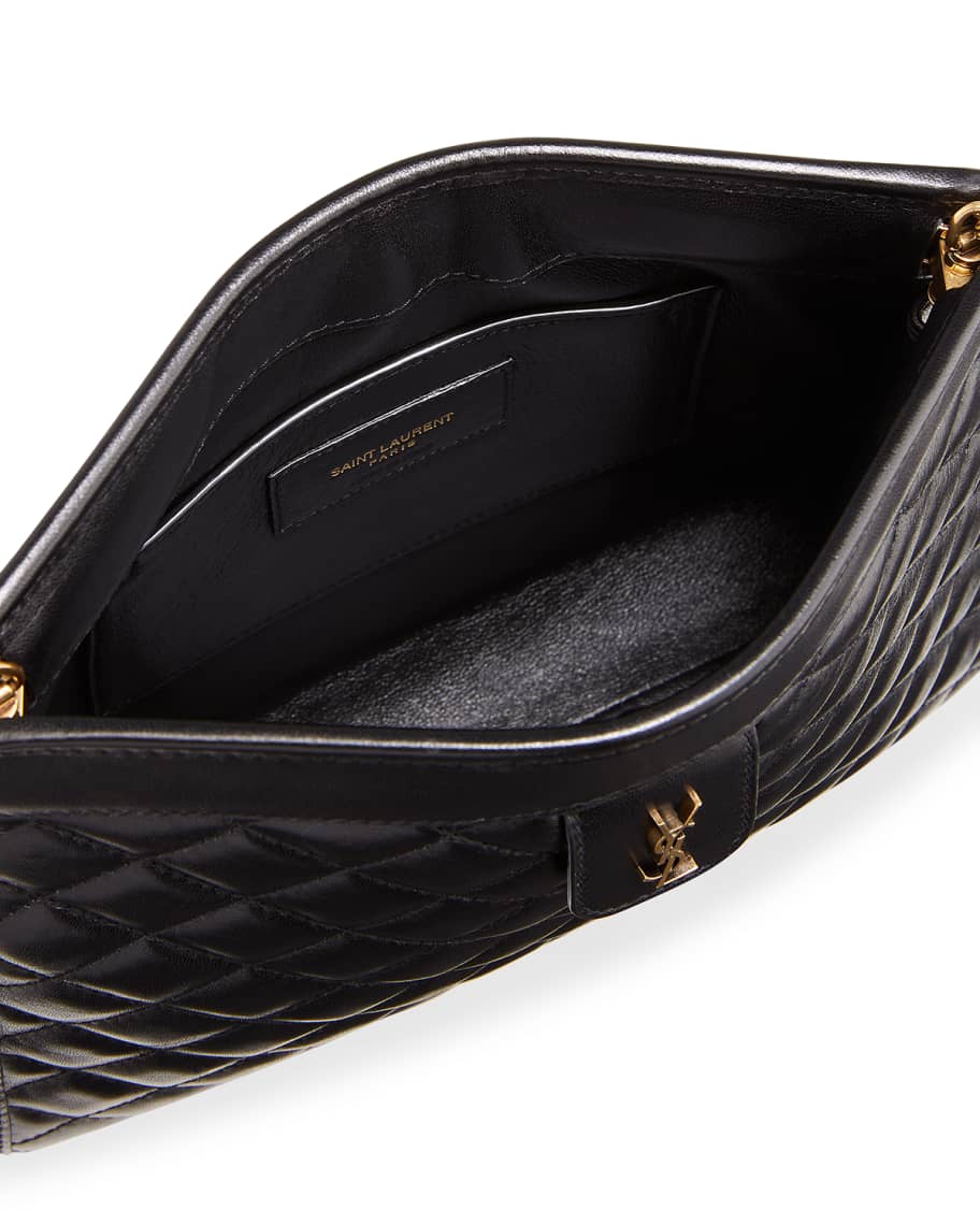 vintage quilted ysl chain clutch bag