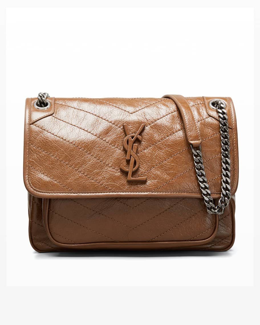 Saint Laurent Niki Medium YSL Monogram Flap Shoulder Bag | Neiman Marcus