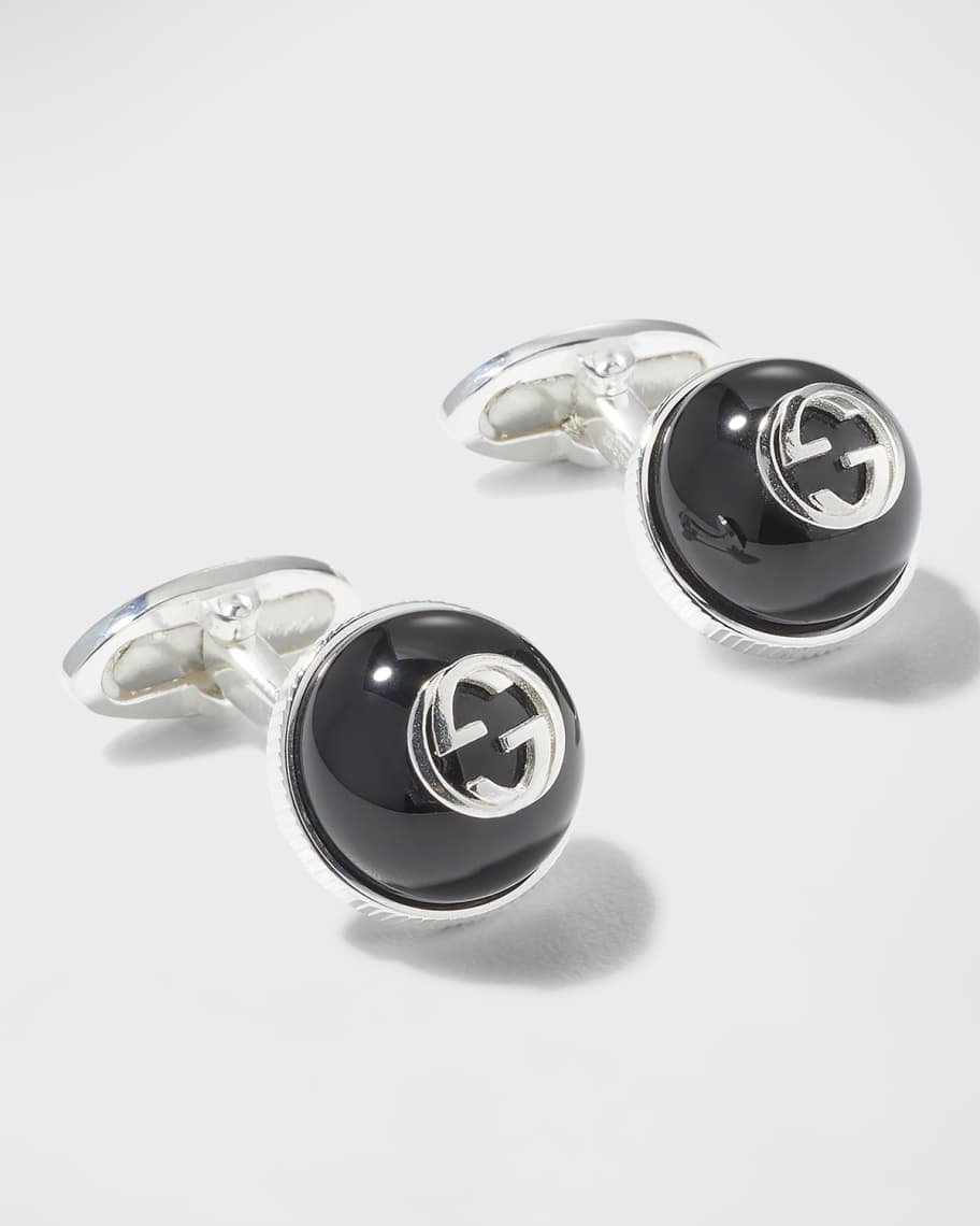 Gucci - Sterling Silver Diagonal Interlocking G Stud Earrings - Men - Sterling Silver - One Size