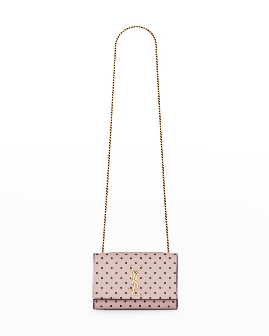 Saint Laurent Polka Dot YSL Chain Small Shoulder Bag Neiman Marcus