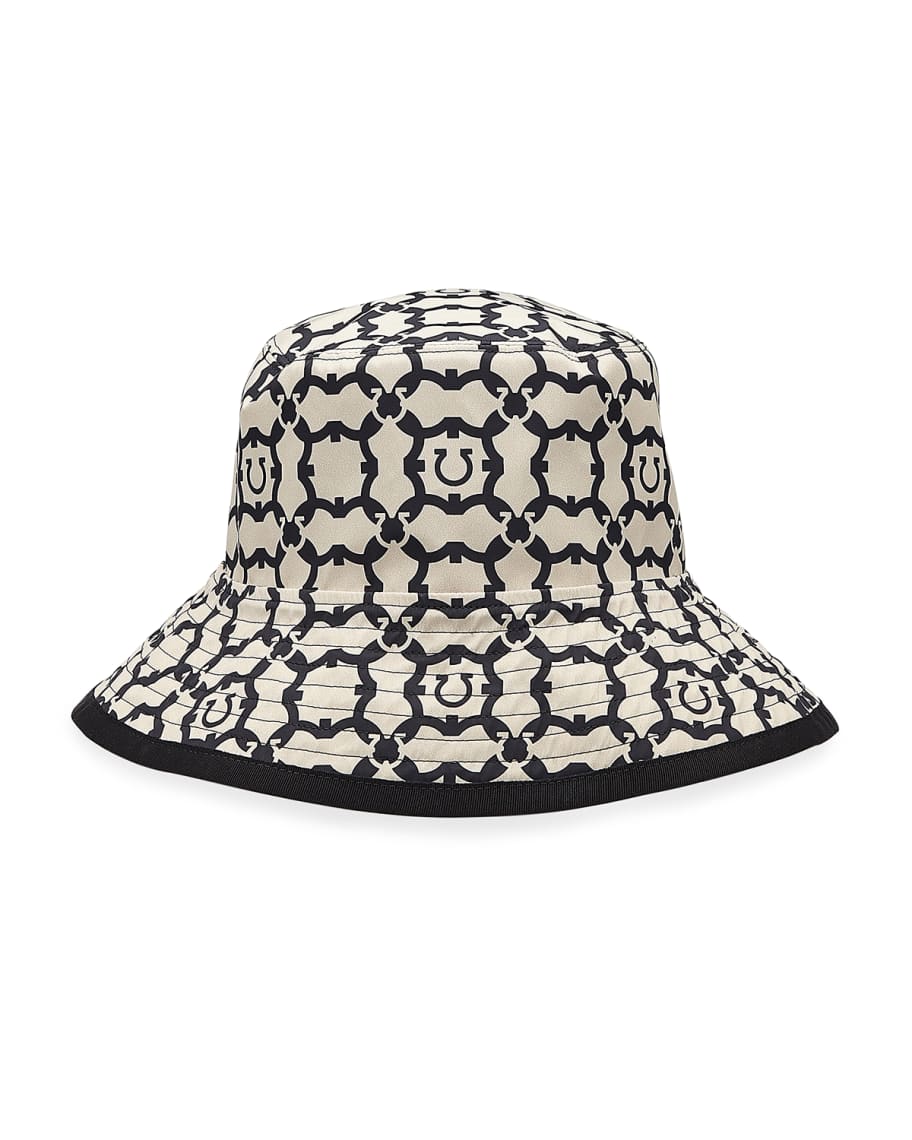 Ferragamo Logo-Print Bucket Hat | Neiman Marcus