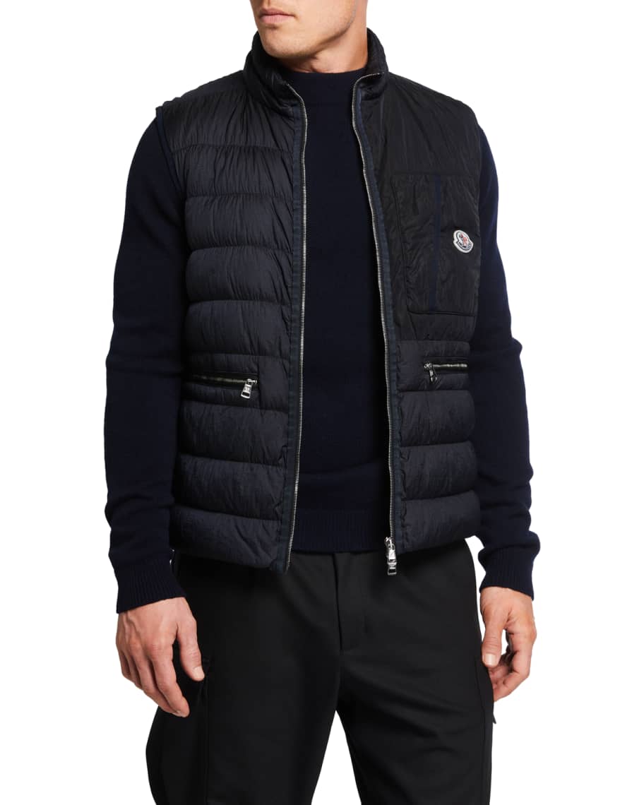 Moncler Men's Capy Quilted Down Vest | Neiman Marcus