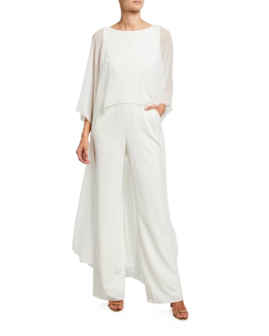 Halston ourea wide leg jumpsuit Clearance