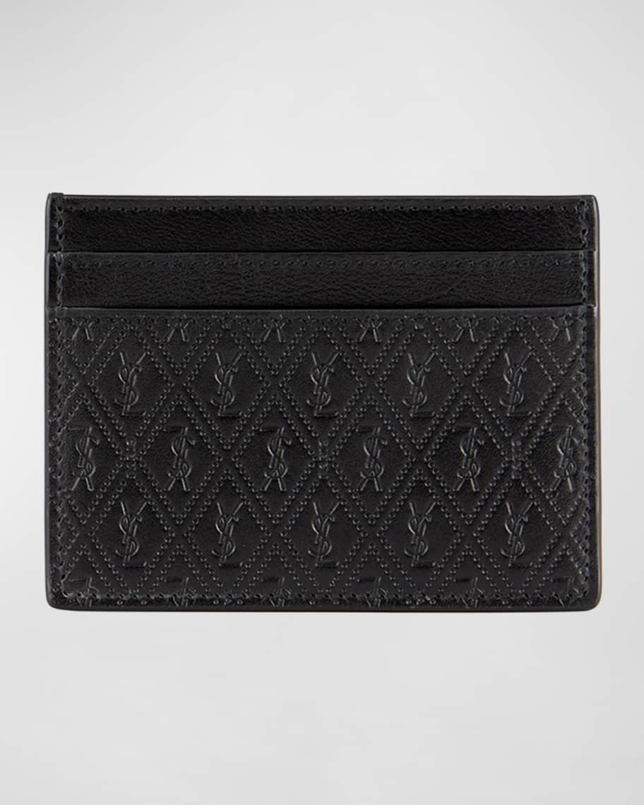 【Saint Laurent】 Voltaire Cassandre leather card holder SAINT LAURENT Voltaire Cassandre Leather Card Holder in