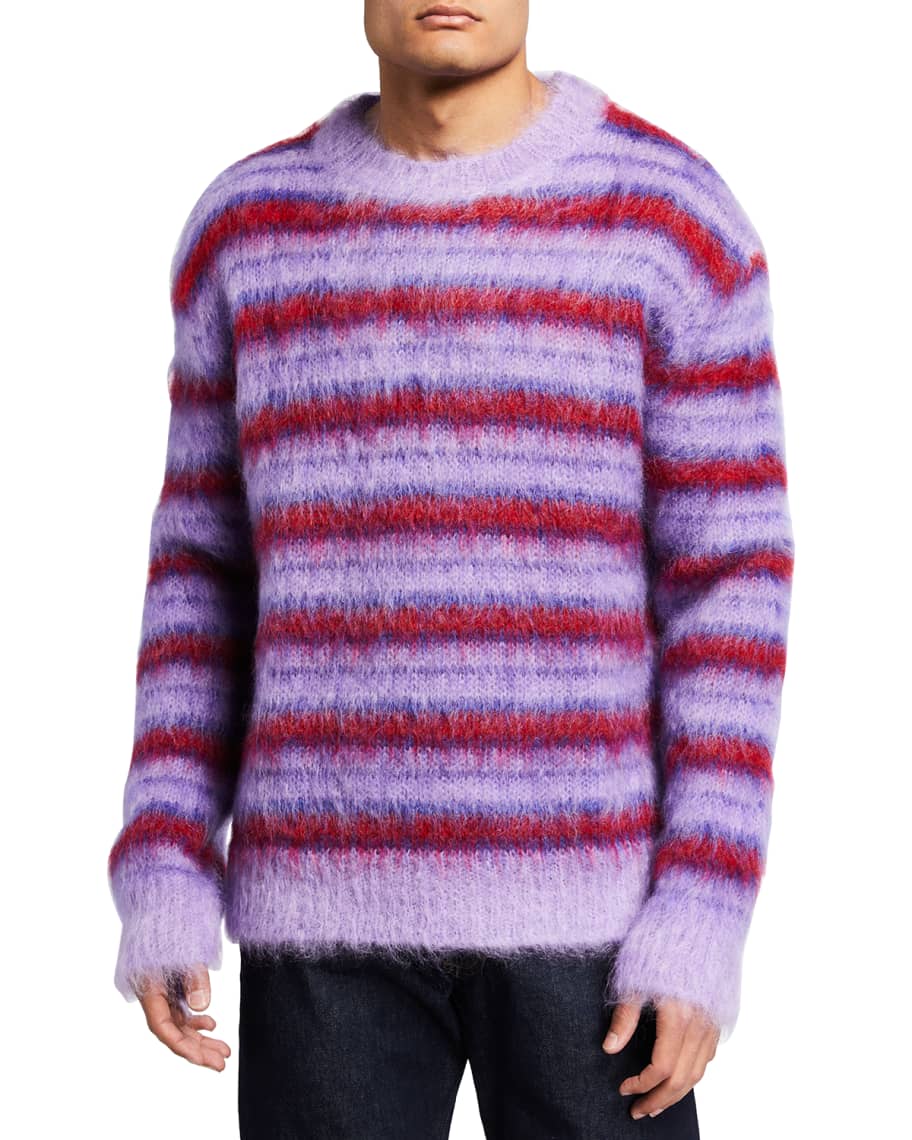 Marni Men's Striped Mohair Sweater | Neiman Marcus