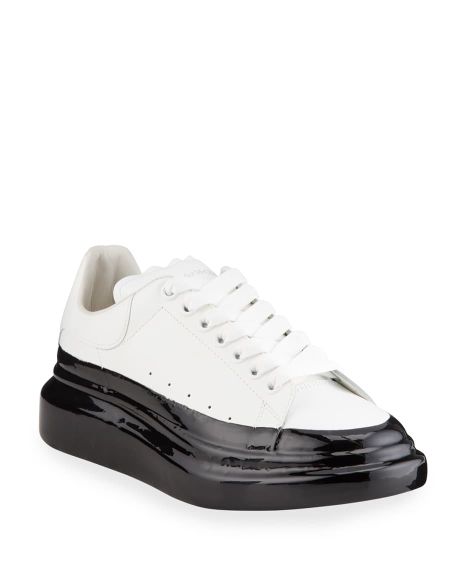 Alexander McQueen Men's Larry Two-Tone Leather Sneakers, Brand Size 40 ( US Size 7 )