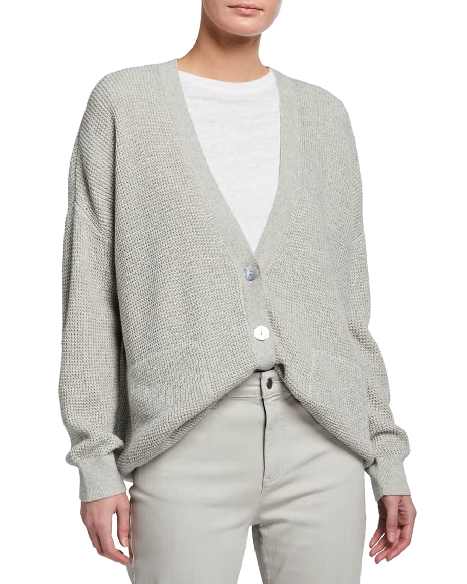 Eileen Fisher Peruvian Organic Cotton Boyfriend Cardigan Neiman