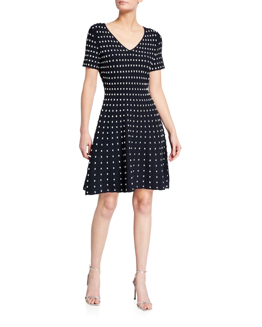 Milly textured flounce dress clearance