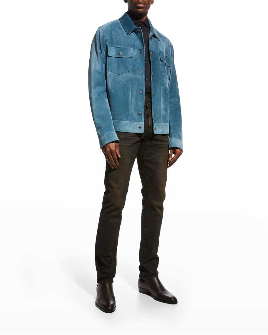 TOM FORD Men's Suede Western Blouson Jacket | Neiman Marcus