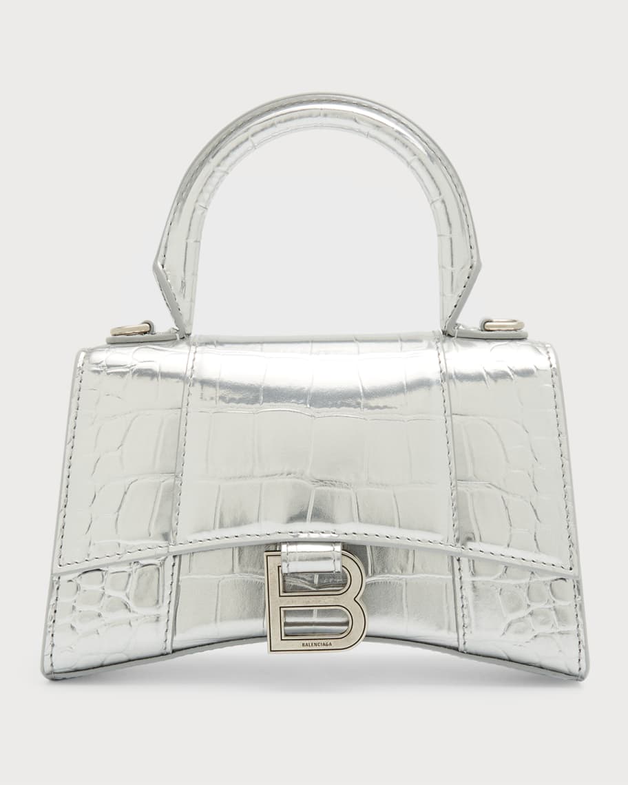 Balenciaga Hourglass XS Metallic Satchel Bag | Neiman Marcus