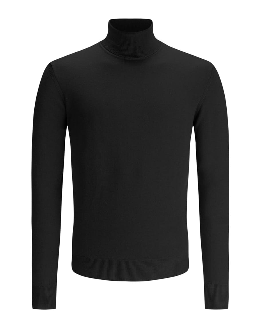 Bugatchi Men's Solid Merino Wool Rib-Knit Turtleneck Sweater | Neiman ...