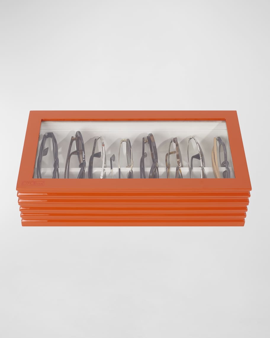 Image 2 of 3: Maxi Wave Wood Eyewear Organizer, Wave Orange