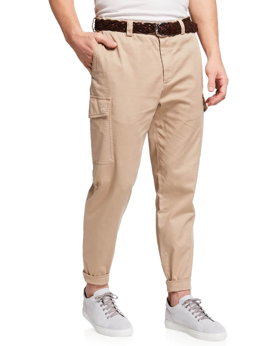 Brunello Cucinelli Men's Leisure-Fit Cargo Pants | Neiman Marcus