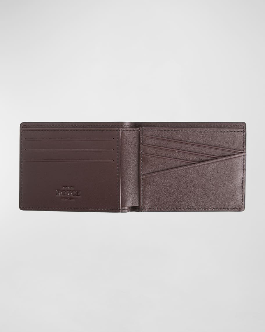 Royce New York Rfid Blocking Bifold Wallet In Black And Burgund