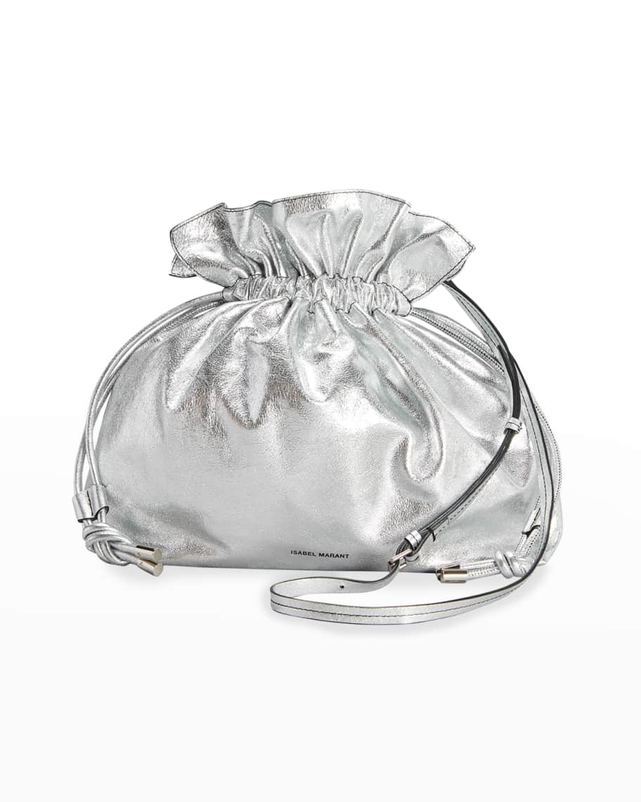 ISABEL MARANT / バッグ/シルバー/メタリック/AILEY/巾着/ハンドバッグ/カバン Isabel Marant Ailey Metallic Crossbody Bag | Neiman Marcus