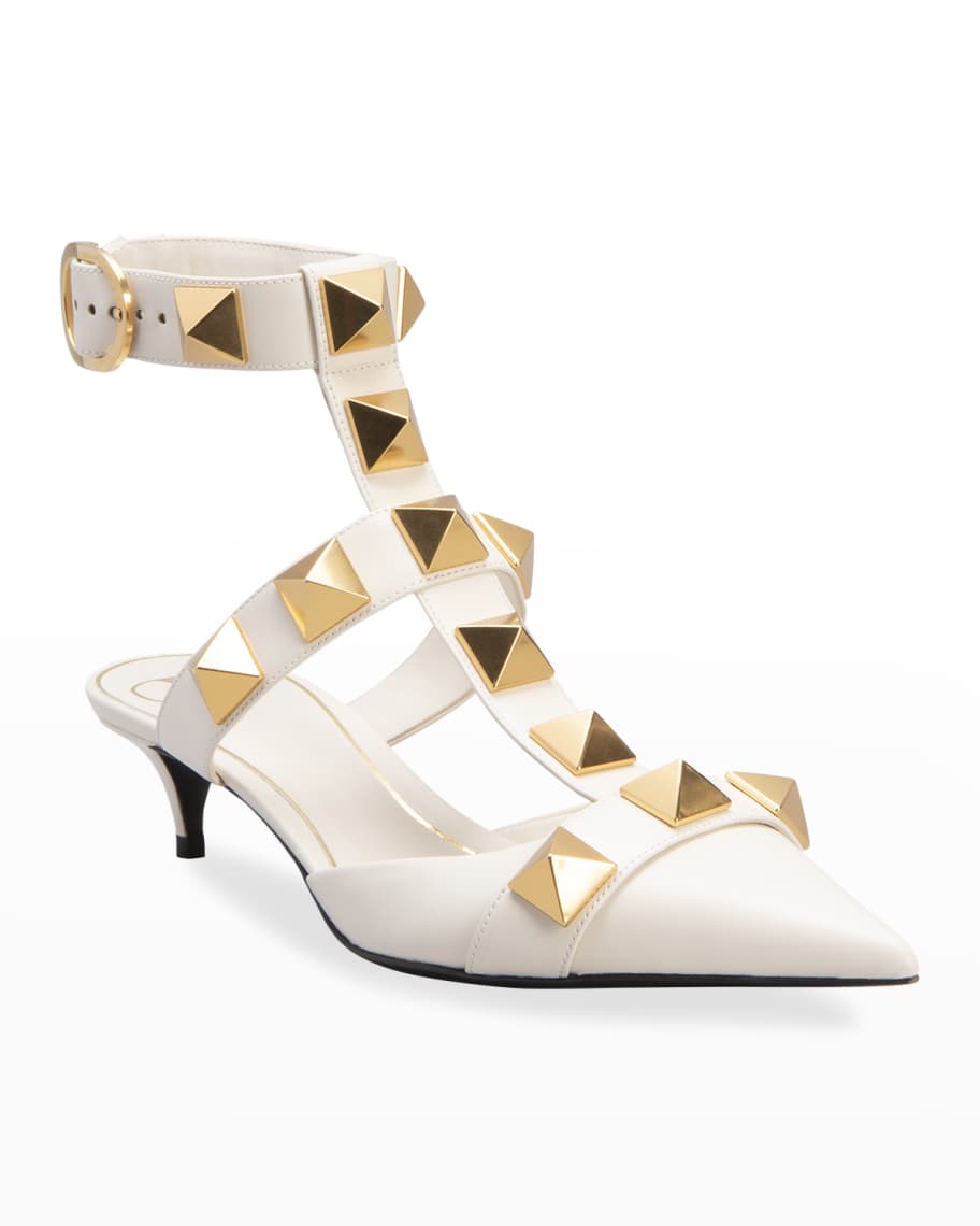 Valentino Garavani Roman Kitten-Heel Pumps Neiman Marcus