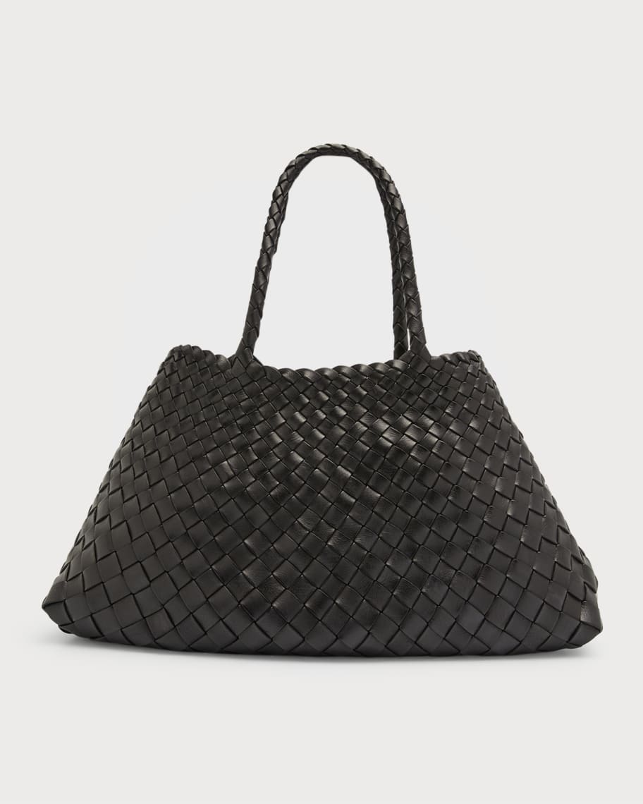 Dragon Diffusion - Egola Dark Brown Woven Leather Bag