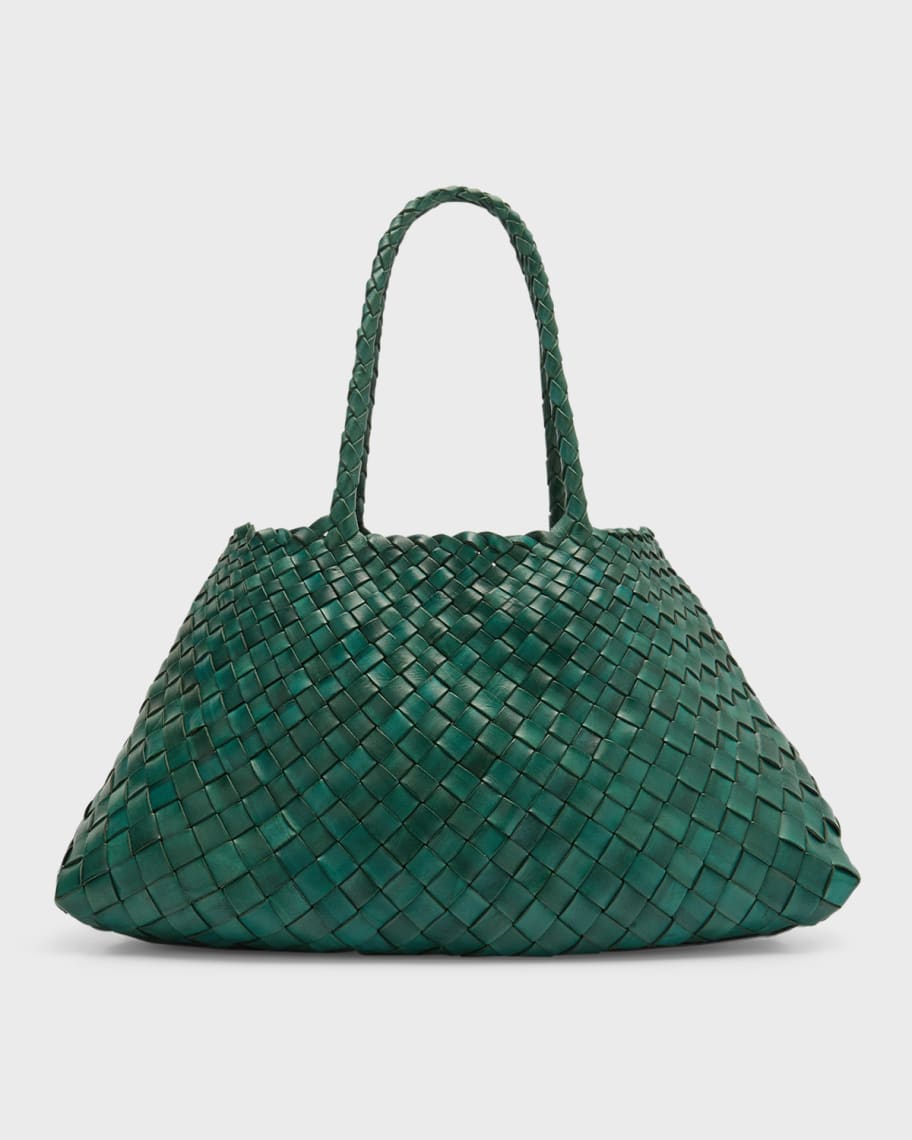 Tory Burch Robinson Saffiano Leather Tote Bag Green $348