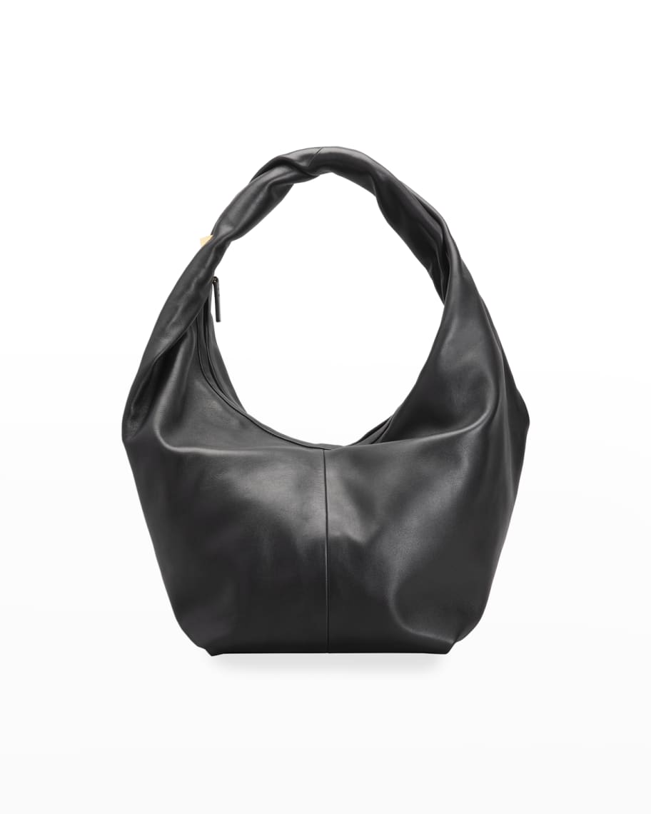 Valentino Garavani Roman Stud Leather Hobo Bag | Neiman Marcus