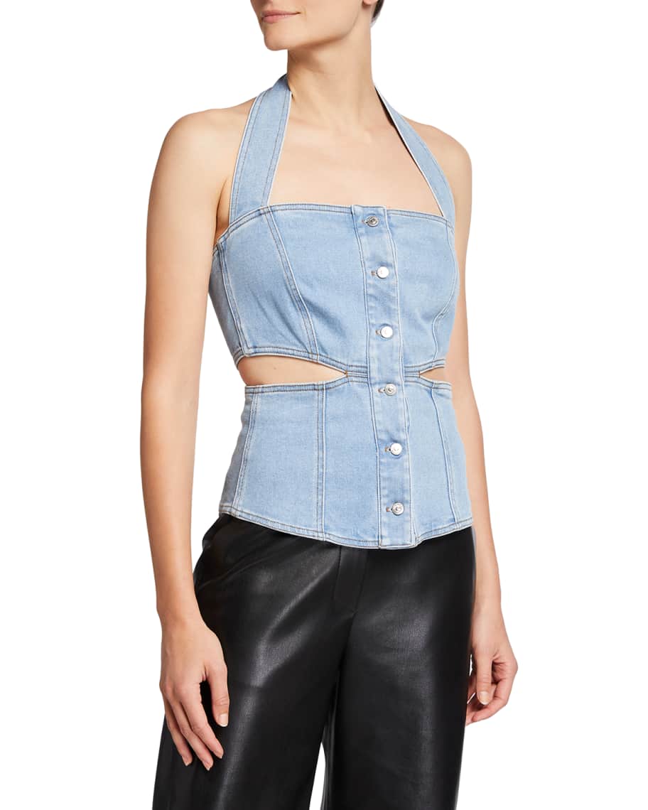 Nanushka deals denim top