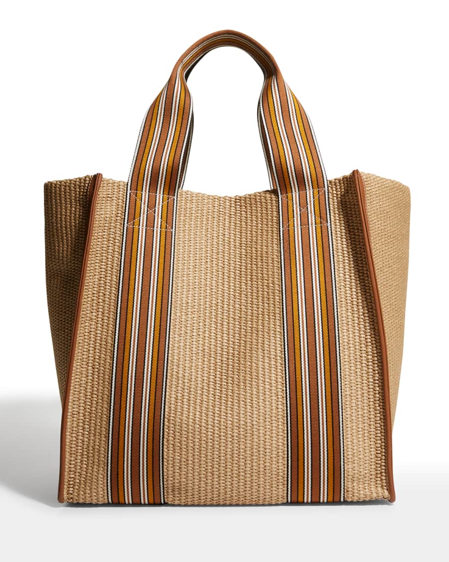 LORO PIANA 本革×ラフィアトートバッグ LORO PIANA Genuine Leather x Raffia Tote Bag | eBay