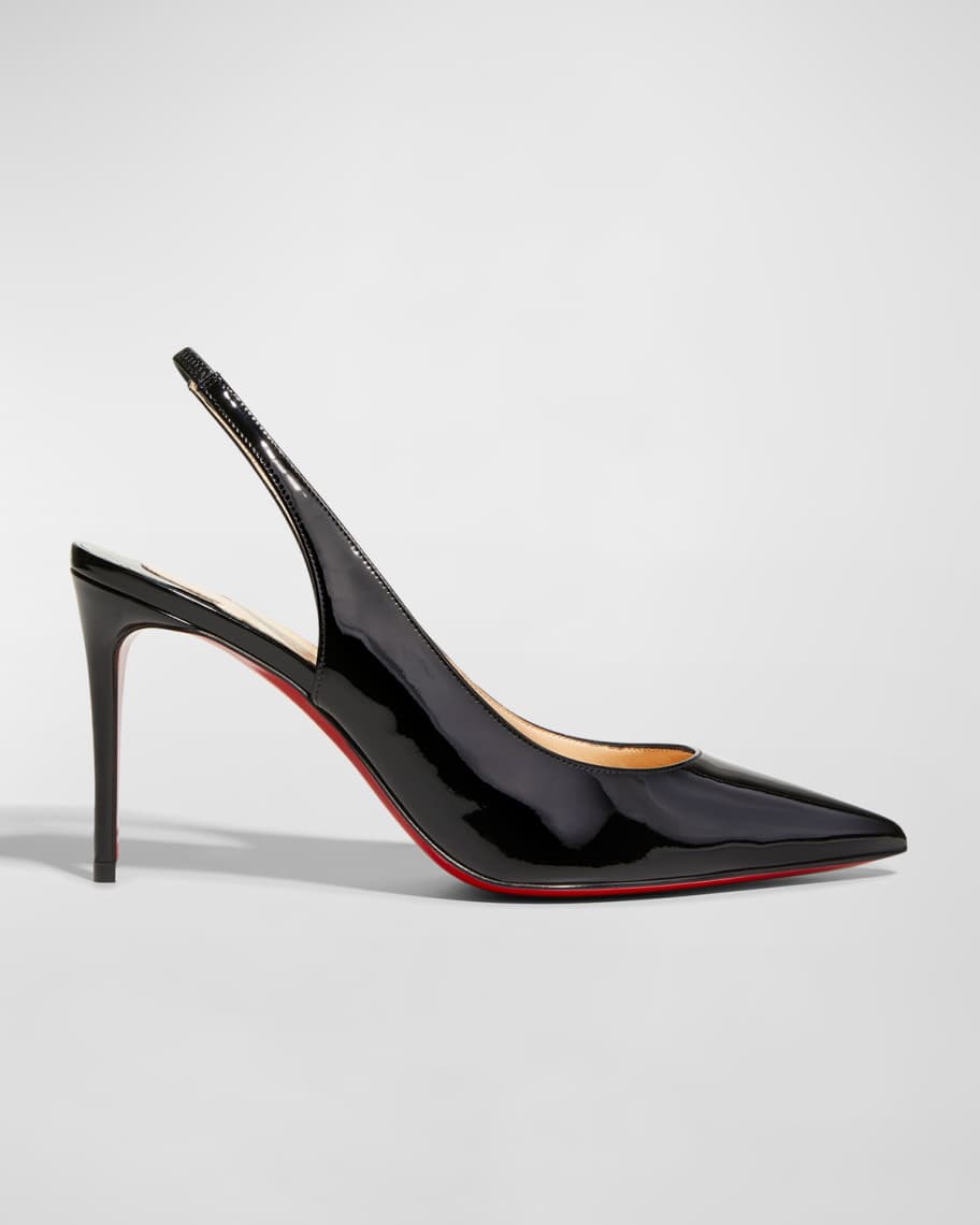 Kate Sling Patent Calfskin Red Sole Pumps