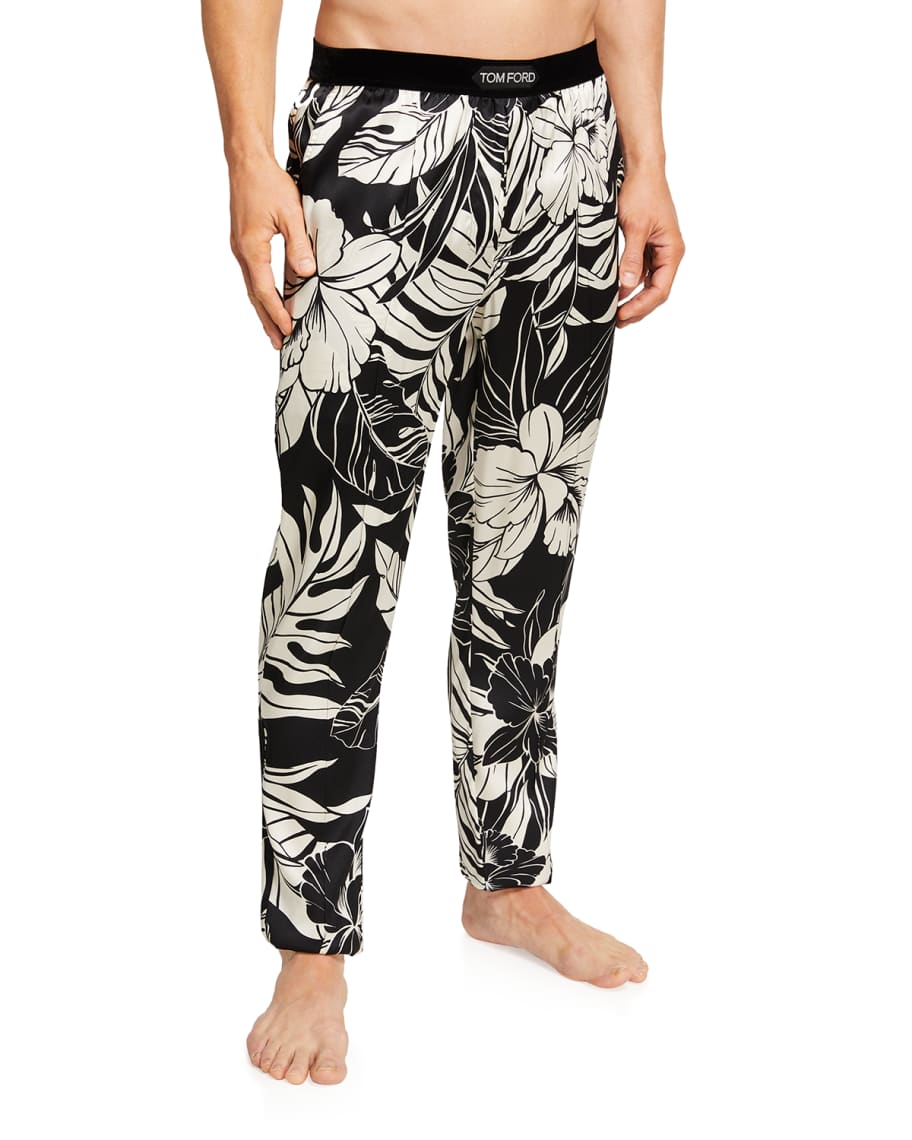 TOM FORD Men's Hibiscus-Print Pajama Pants | Neiman Marcus