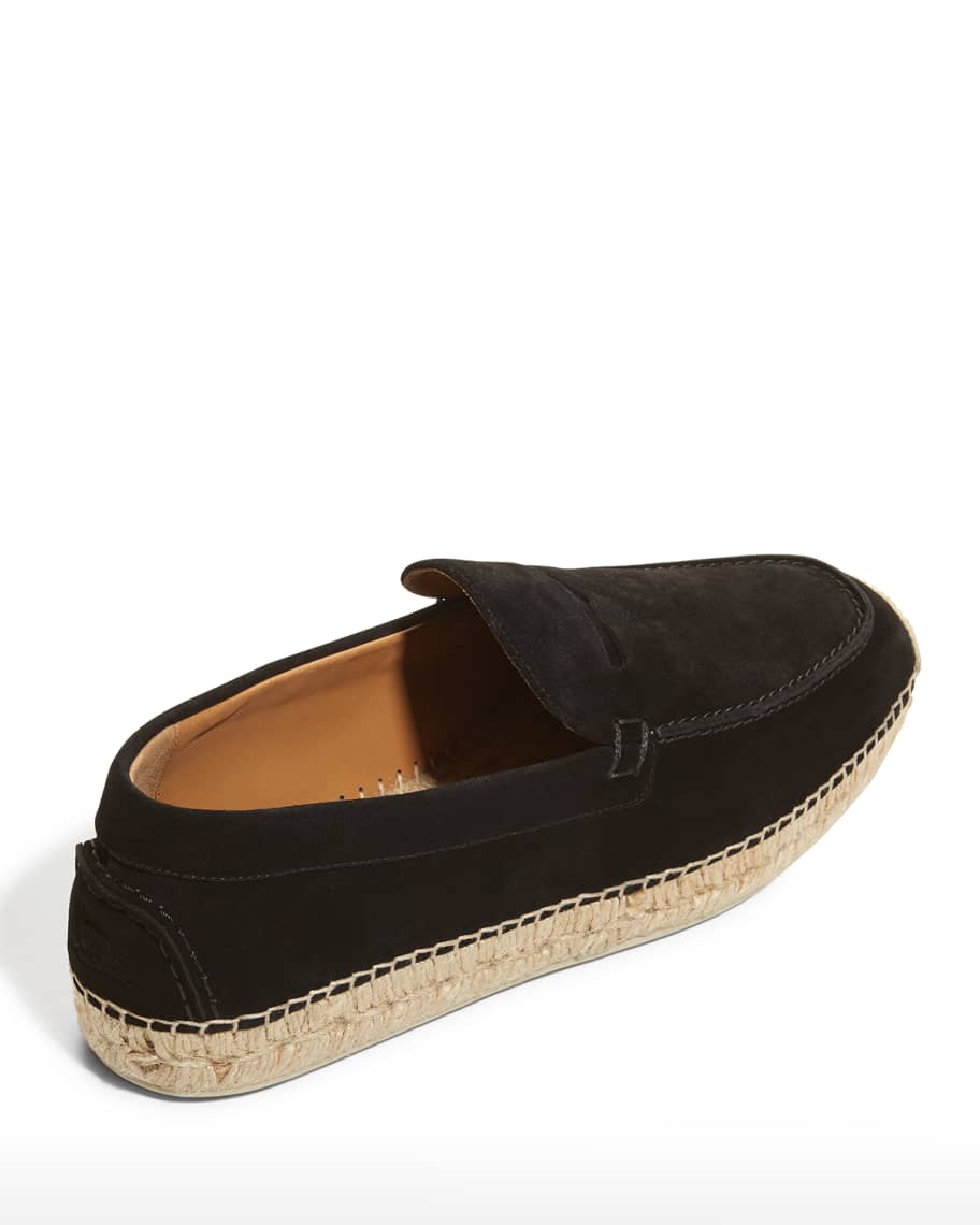 Christian Louboutin Men's Paquepapa Suede Red Sole Espadrilles Neiman