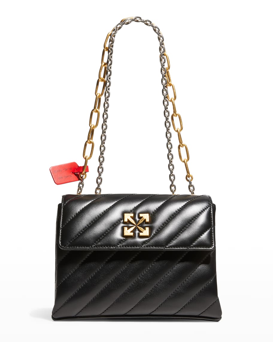 Off-White Jackhammer 24 Diagonal Quilted Chain Shoulder Bag | Neiman Marcus