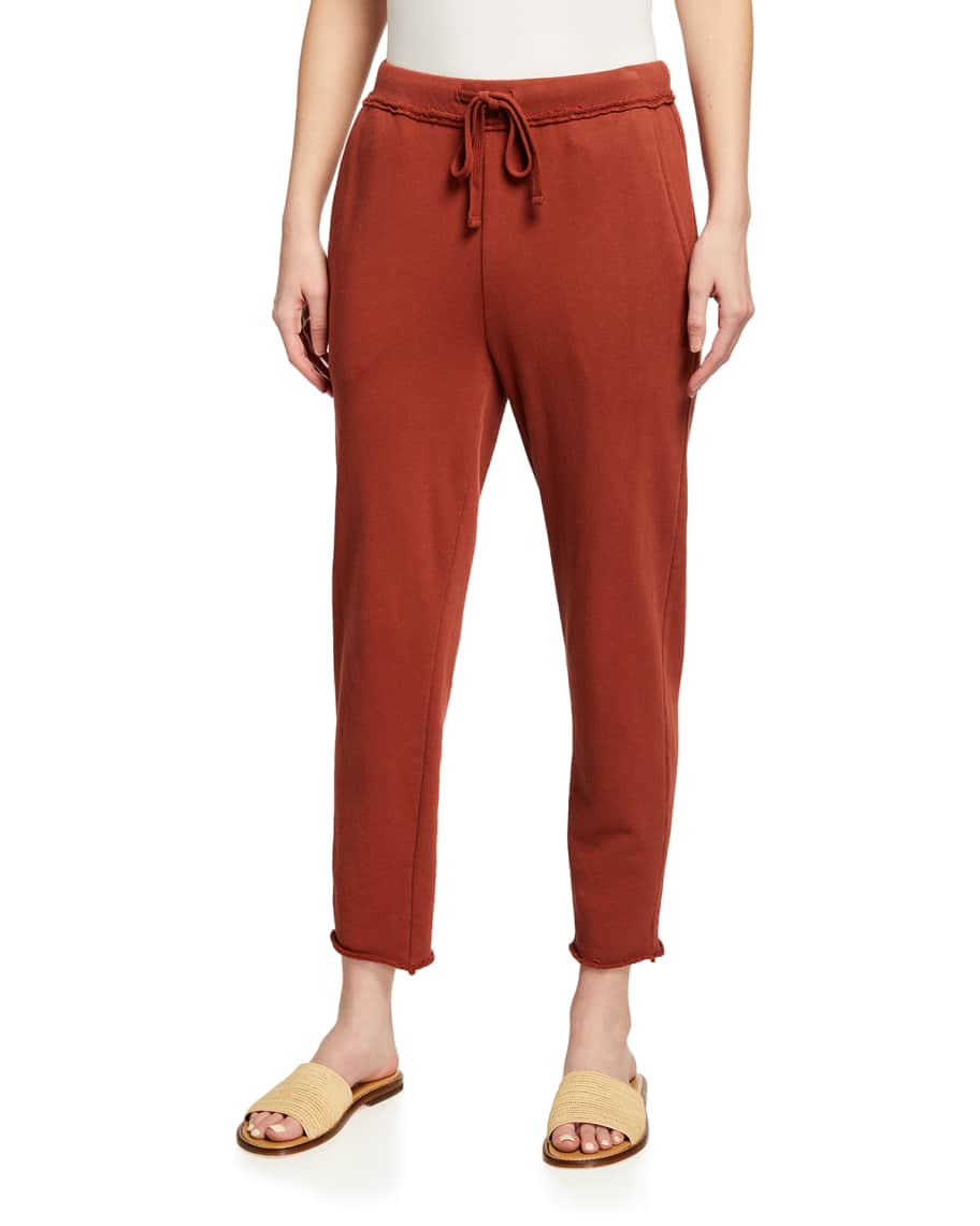 Eileen Fisher Organic Cotton French Terry Ankle Track Pant | Neiman Marcus