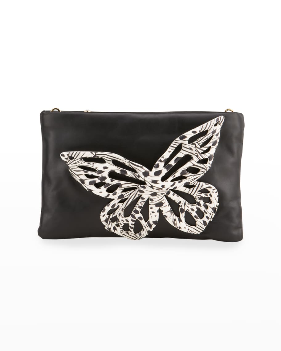 Neiman Marcus, Bags, Neiman Marcus Black Butterfly Pattern Cosmetic Case