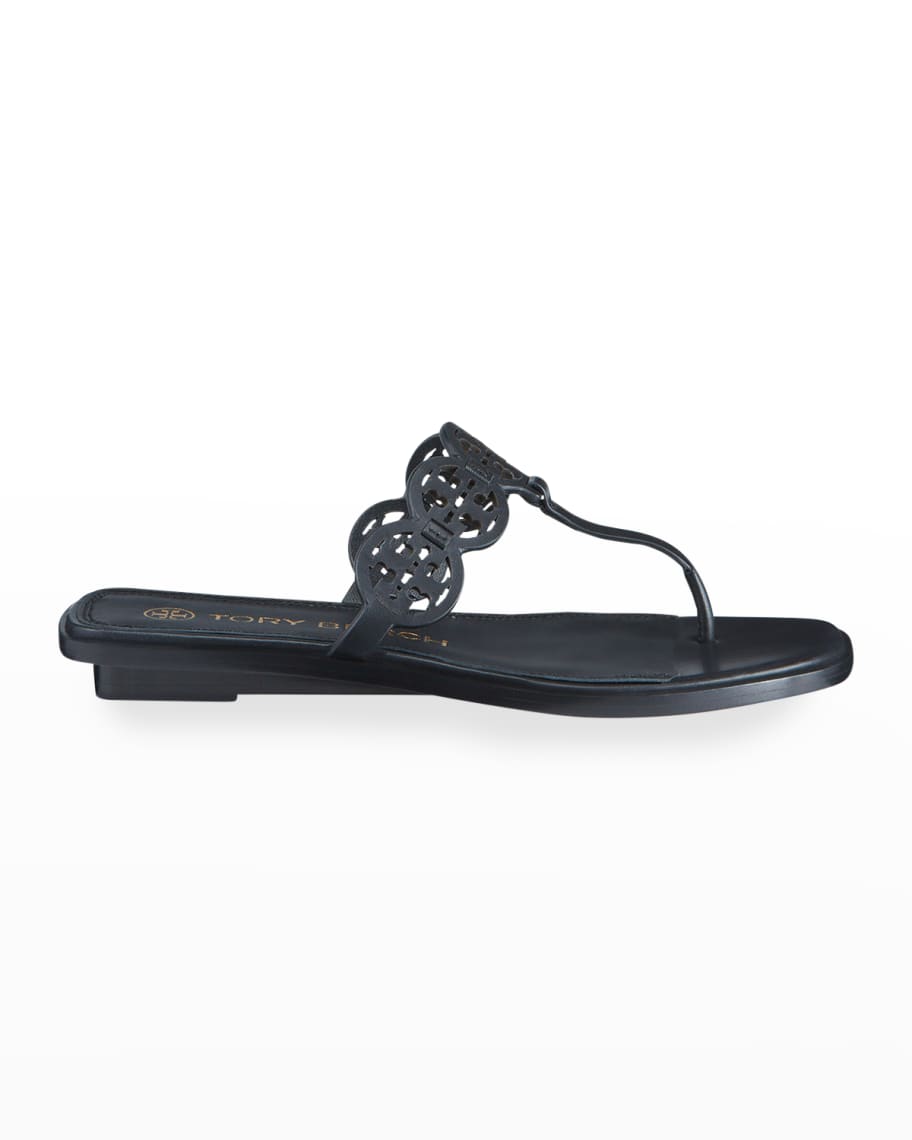 Miller medallion leather flat thong discount