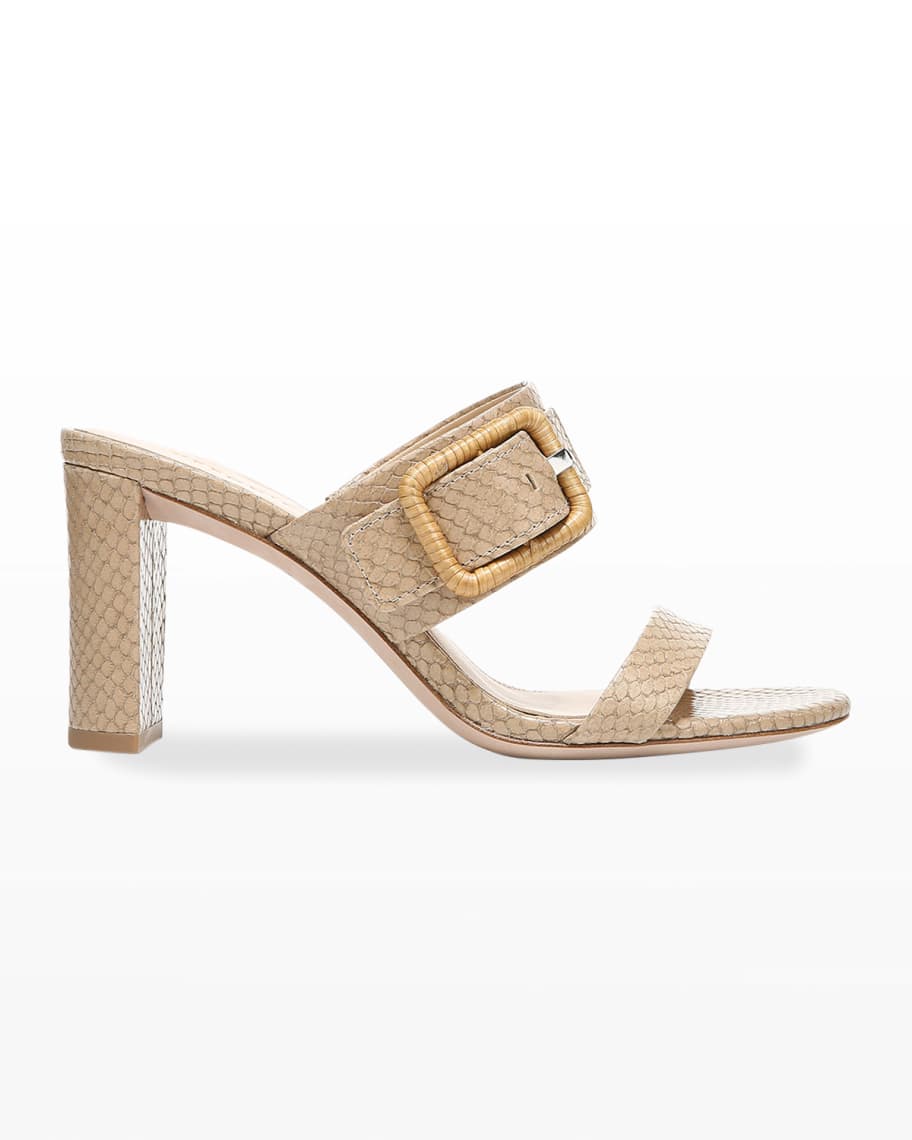 Veronica Beard Galoma Buckle Slide High-Heel Sandals | Neiman Marcus
