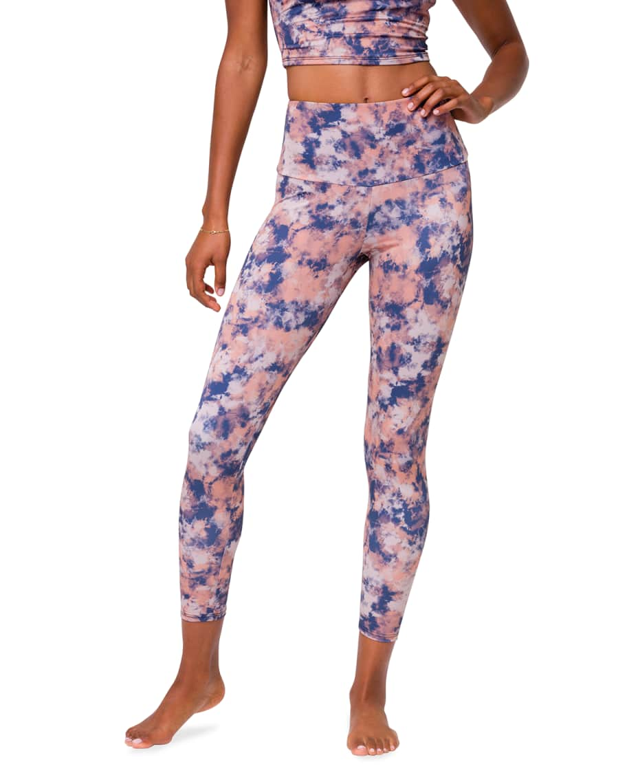 BEYOND YOGA LUX HIGH-WAISTED TIE DYE LEGGINGS, SIZE M