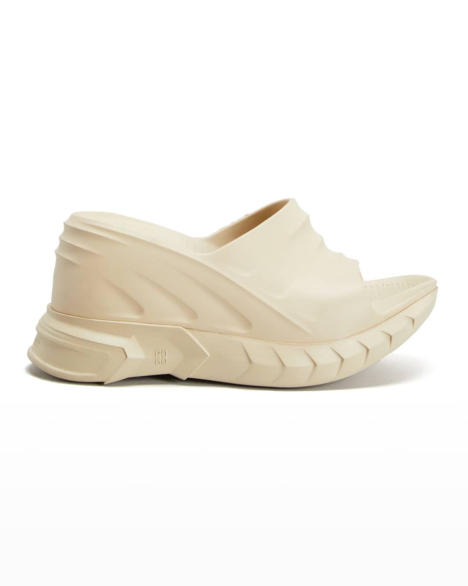 Givenchy Marshmellow Rubber Wedge Mule Sandals | Neiman Marcus