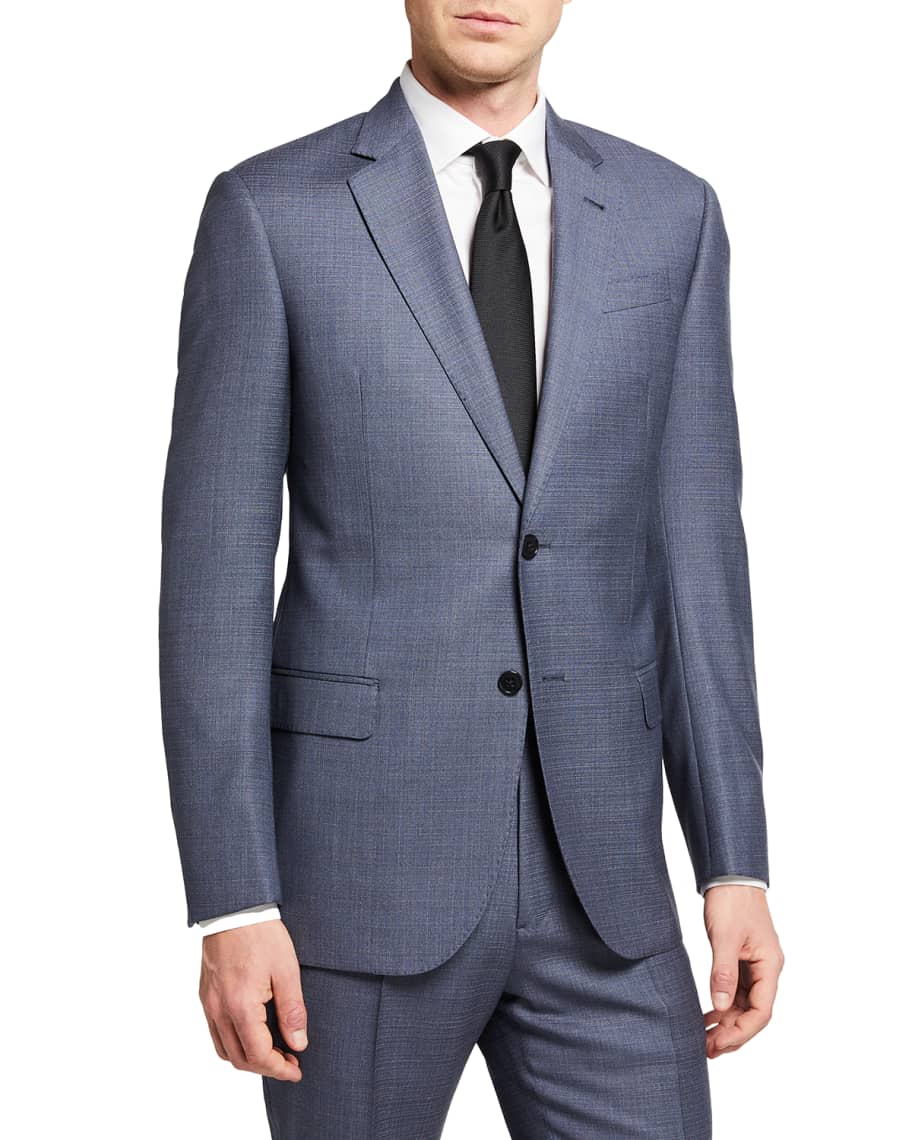 Emporio Armani Men's Two-Piece Plaid Super 130s Suit | Neiman Marcus