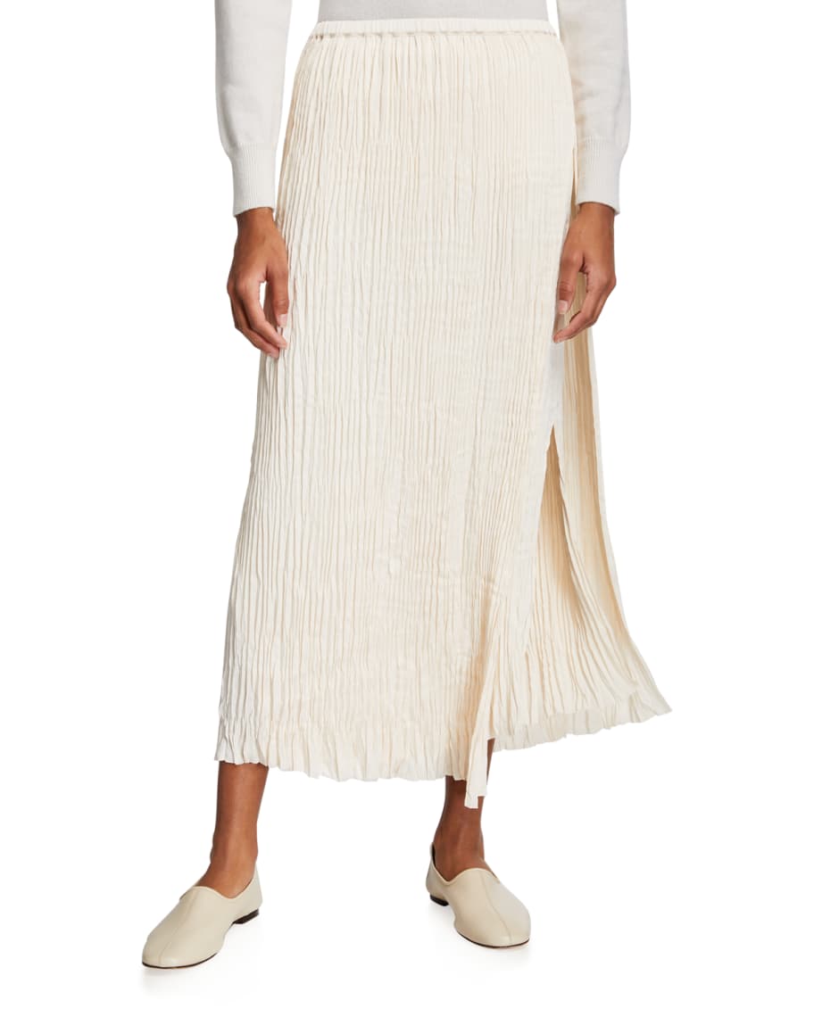 Vince pleated midi hot sale skirt