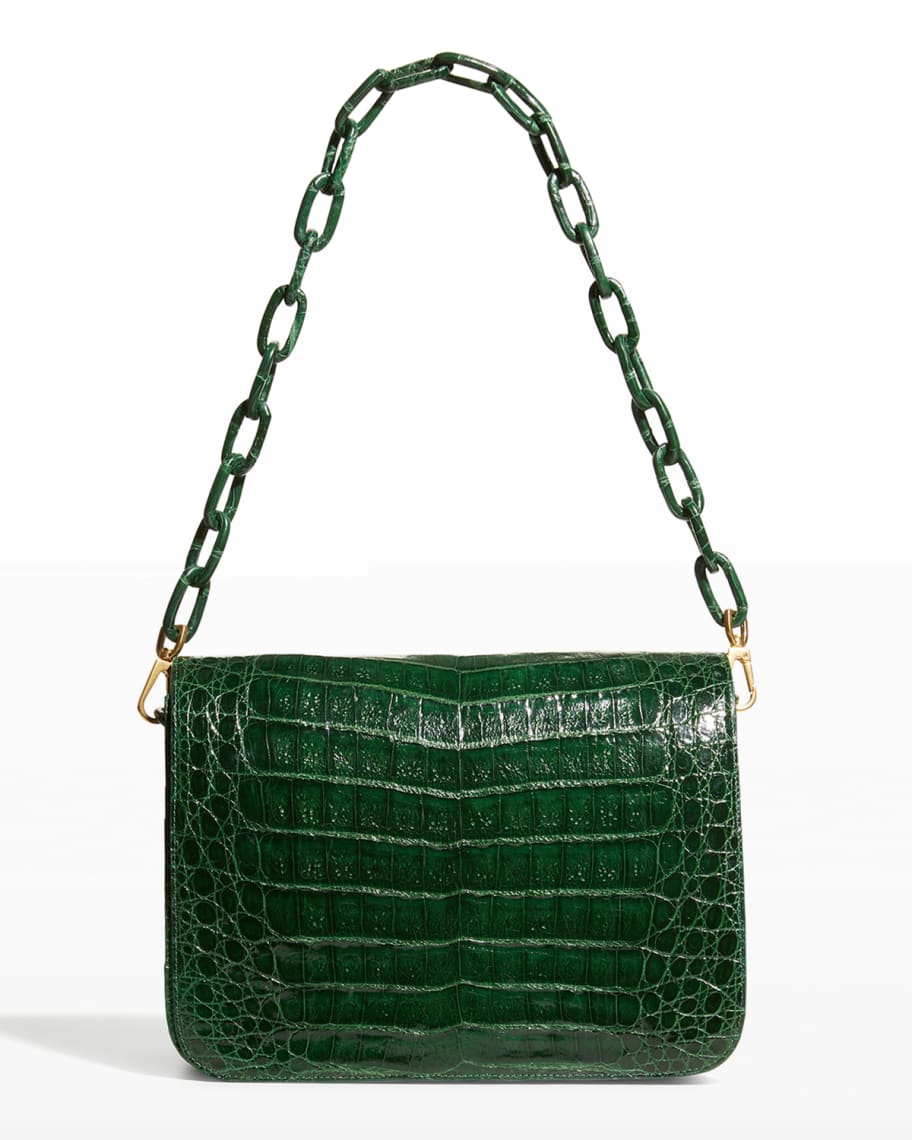 La Prima croc-quilted velvet clutch bag | GIORGIO ARMANI Woman