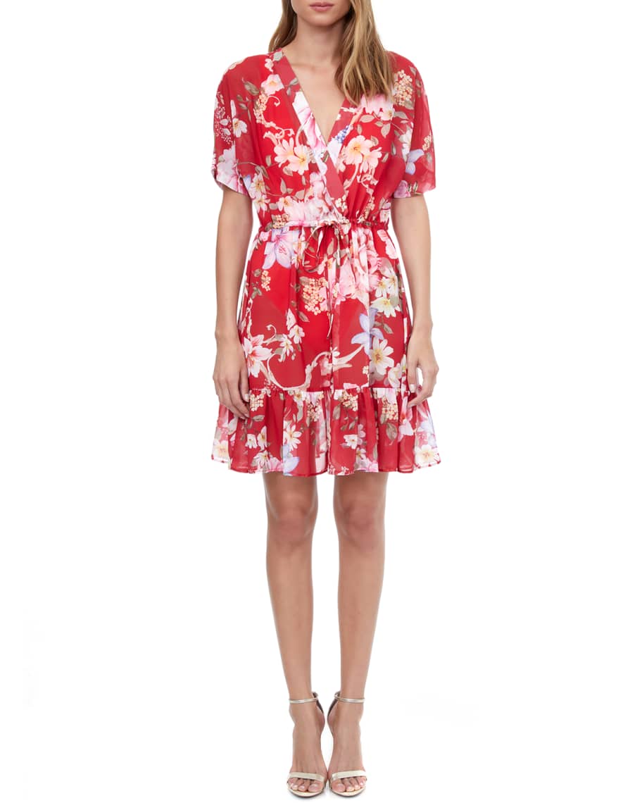 Gottex Hitachi Short Floral Beach Dress | Neiman Marcus