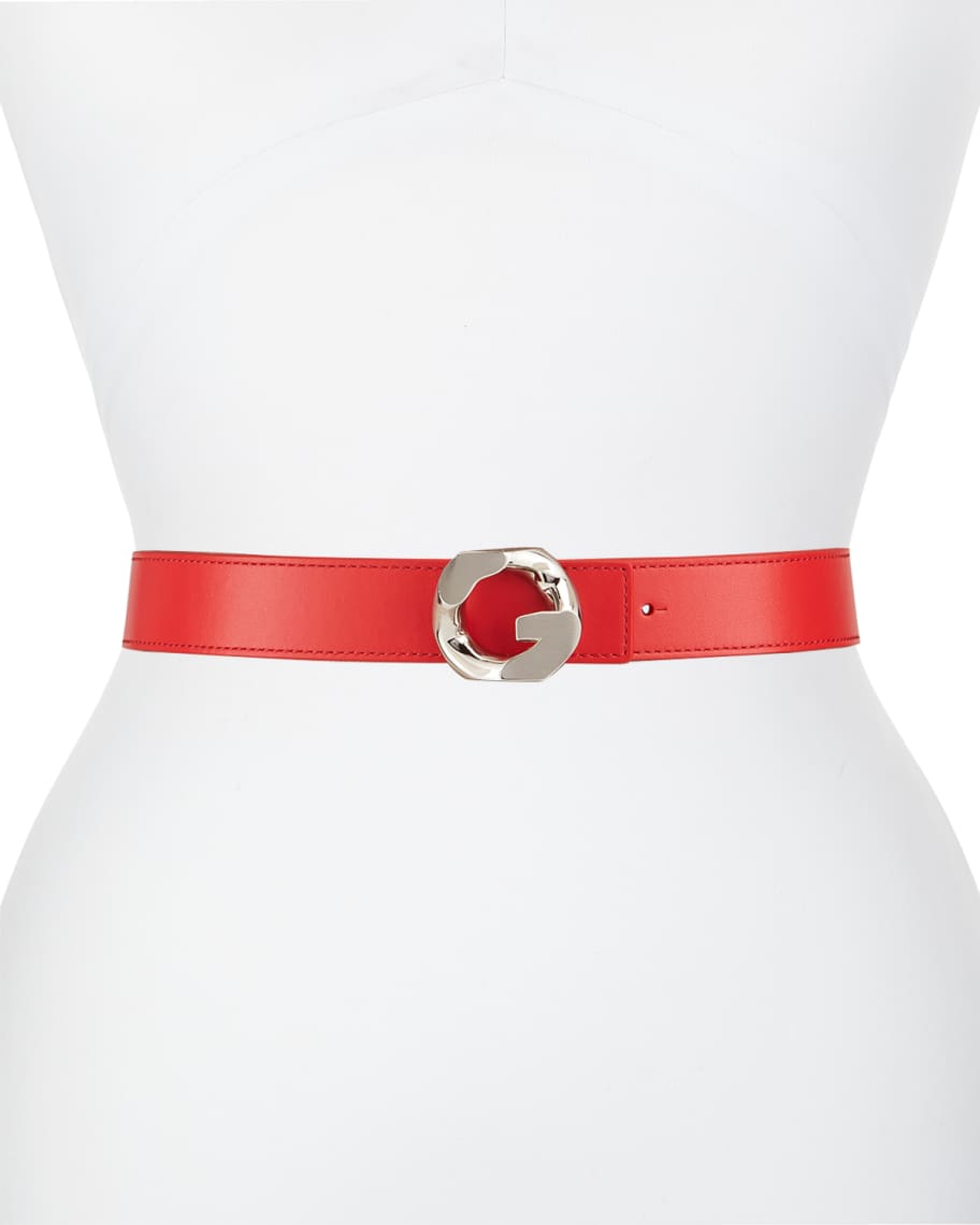 Givenchy G-Buckle Leather Belt | Neiman Marcus
