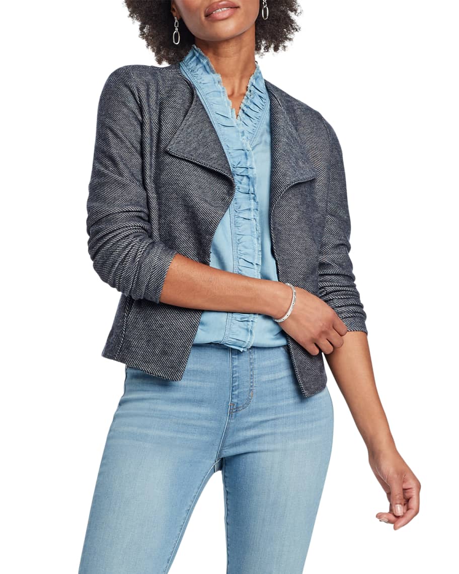 Nic Zoe Knit Moto Jacket Neiman Marcus