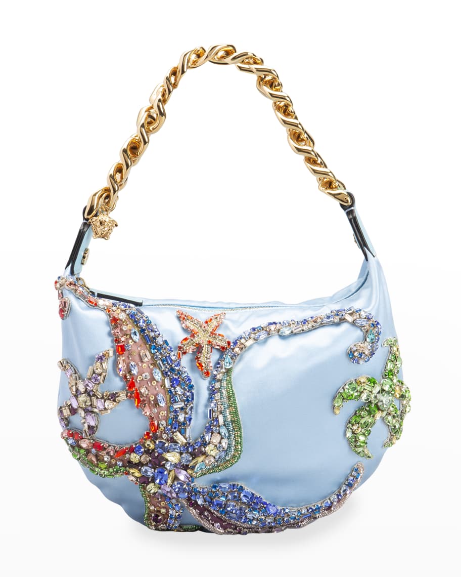 Versace Crystal Repeat Mini Hobo Bag for Women
