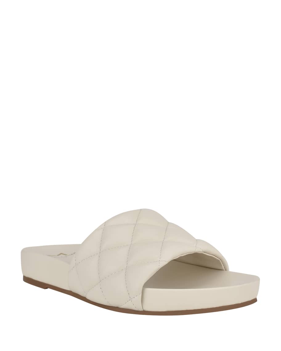 marc fisher ltd imenal quilted slide sandals