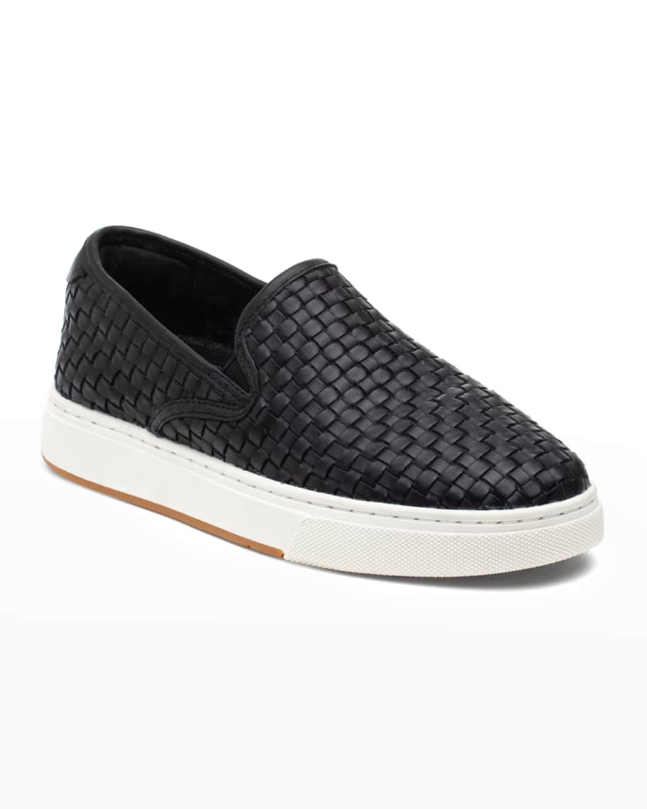 JSlides Justine Woven Leather Slip-On Sneakers | Neiman Marcus